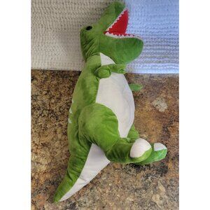 Giant Plush Dinosaur with 3 babies Stuffed Animal Zippered Pouch 24" Toy Kid's